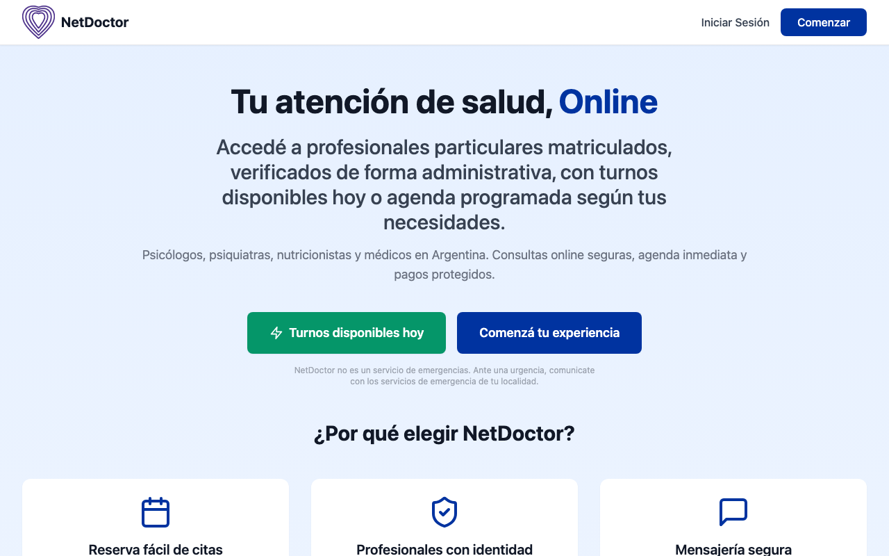 NetDoctor 화면