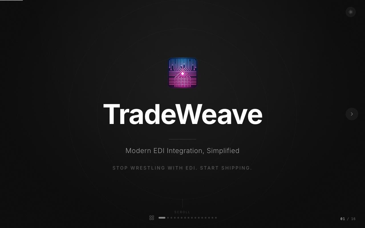 TradeWeave 화면