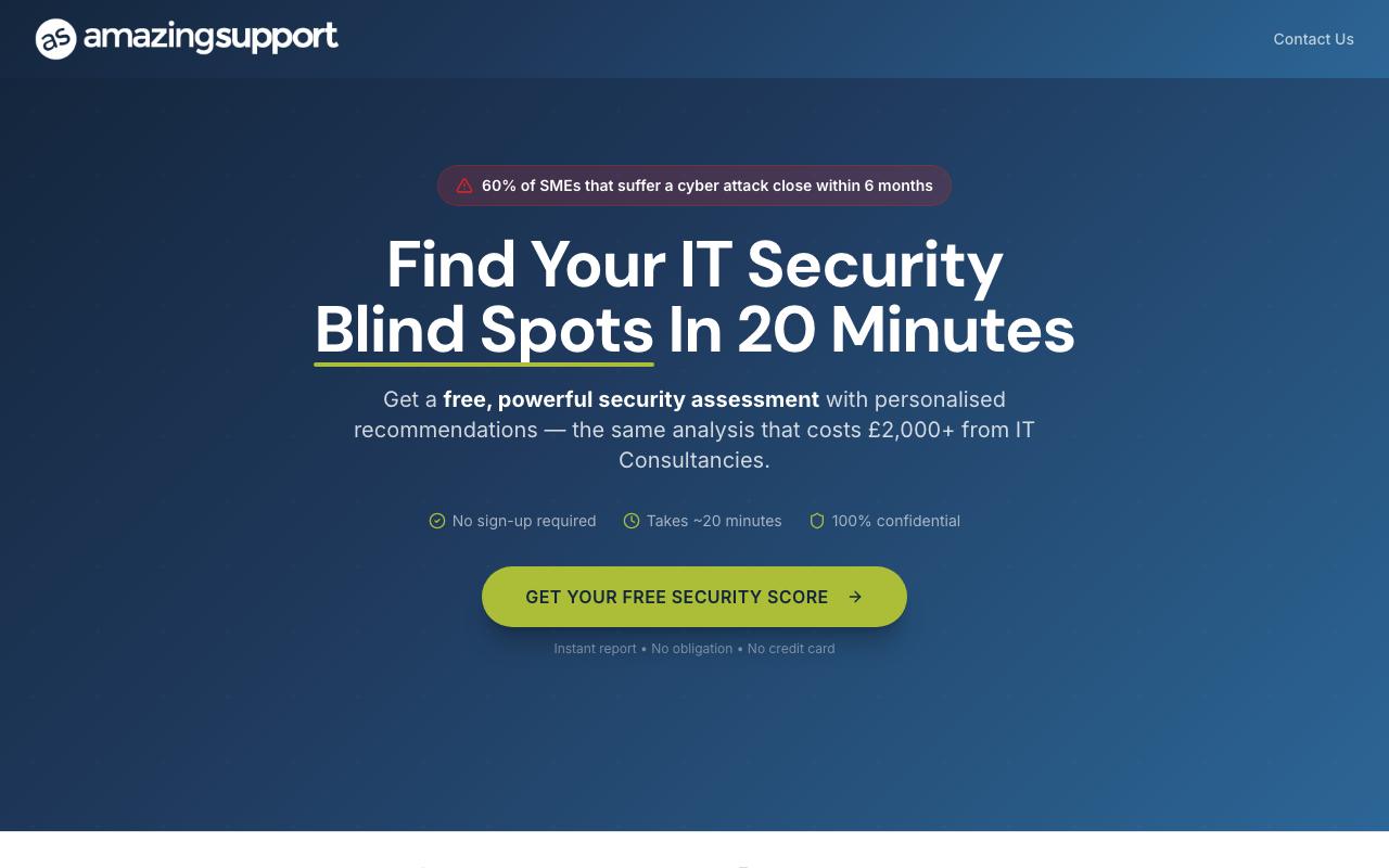 Free IT Audit Report 화면