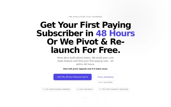 48 Hour Launch 화면