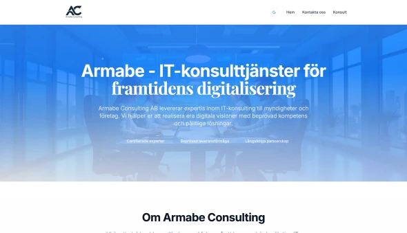 Armabe Consulting AB 화면