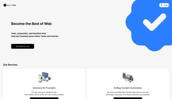 Best of Web 화면