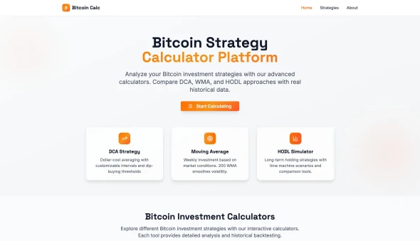 Bitcoin Calc 화면