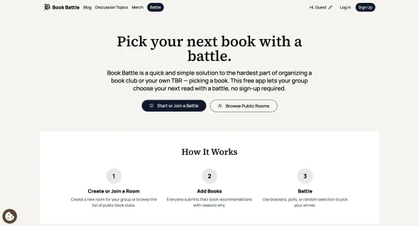 Book Battle 화면