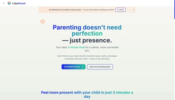 CalmParent 화면