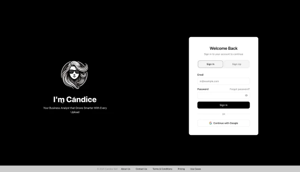 Candice 화면