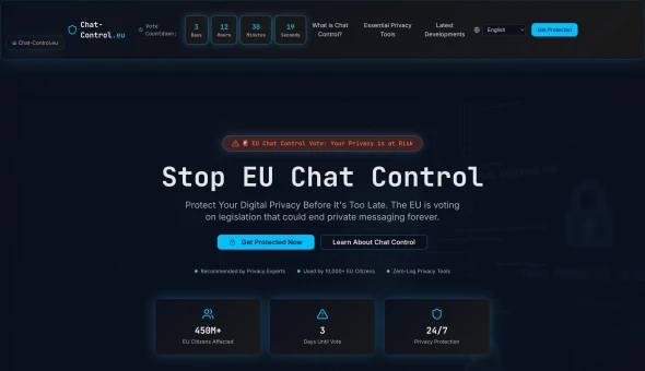 Chat-Control.EU - Protect Your Digital Privacy Before It's Too Late! 화면