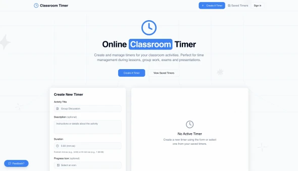 Classroom Timer 화면