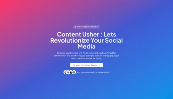 Content Usher 화면