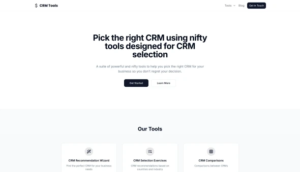 CRM Tools 화면