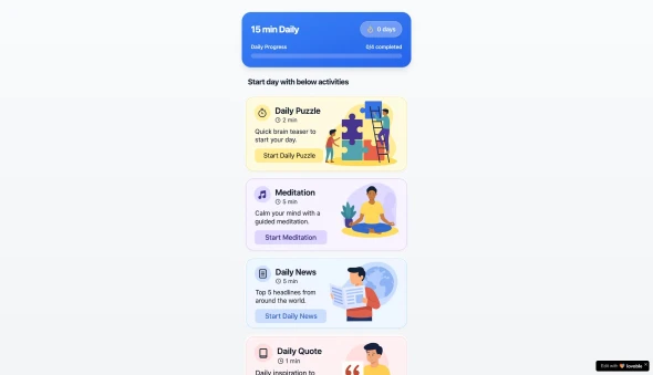 Daily Reset 화면