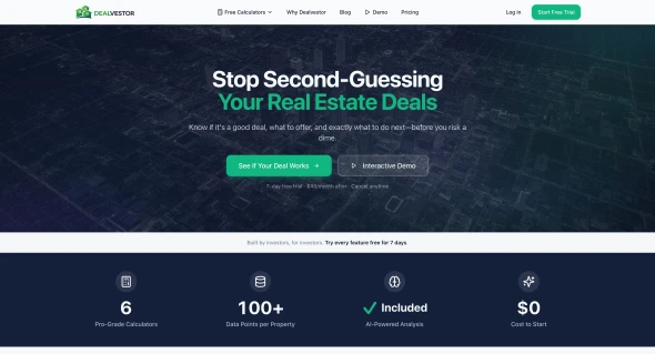 Dealvestor - AI Deal Management Tool for Real Estate Investors 화면