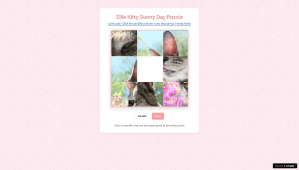Ellie Kitty Sunny Day Puzzle 화면