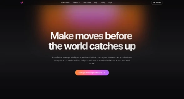 feynn - Strategic Intelligence Platform 화면