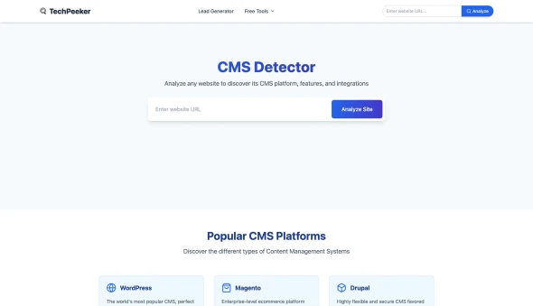 Free CMS Detector 화면