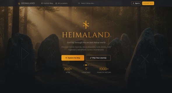 Heimaland 화면