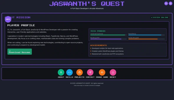 Jaswanth's quest 화면