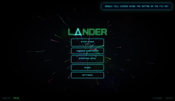 LANDER 화면