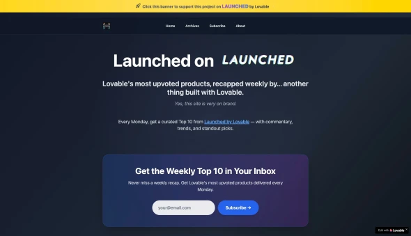 Launched on LAUNCHED 화면