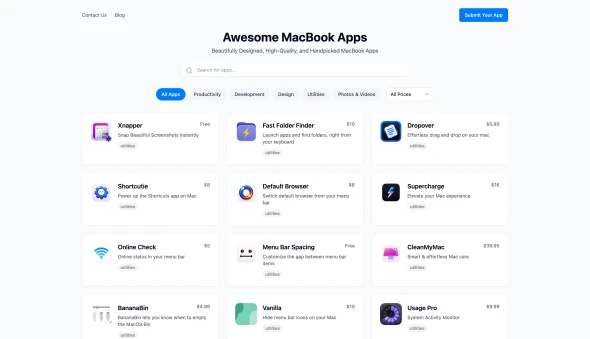 Macbook Apps 화면