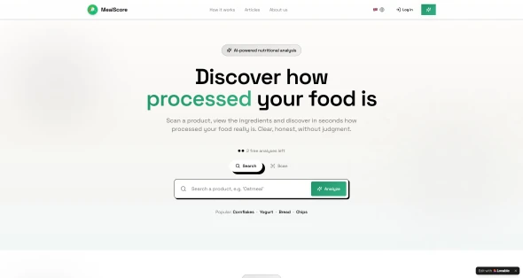 MealScore 화면