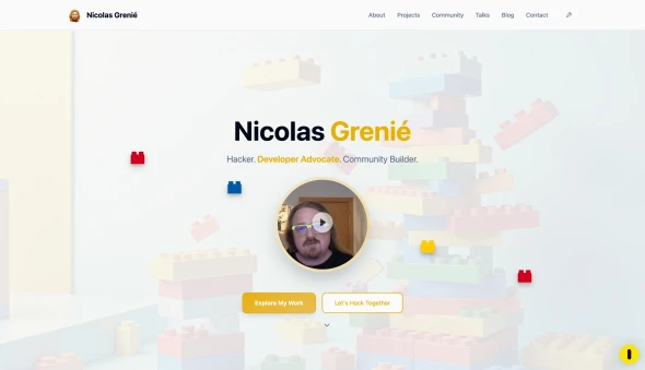 NicolasGrenie.com 화면
