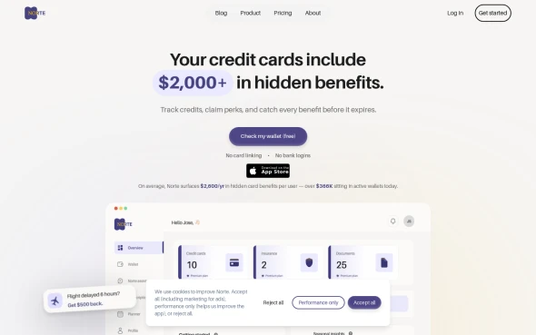 Norte Wallet Intelligence 화면