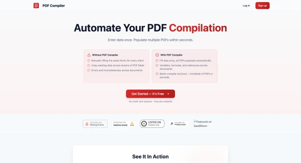 PDF Compiler 화면