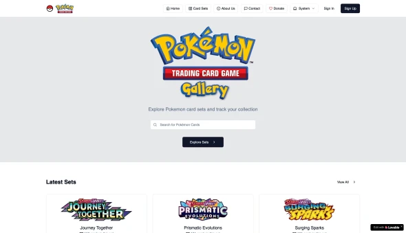 Pokemon TCG Gallery 화면