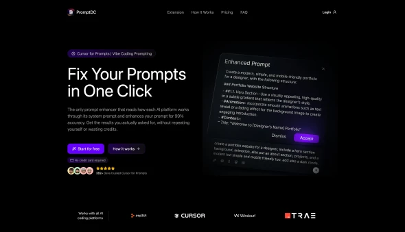 PromptDC - Cursor for Prompts 화면