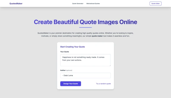 Quote Maker 화면