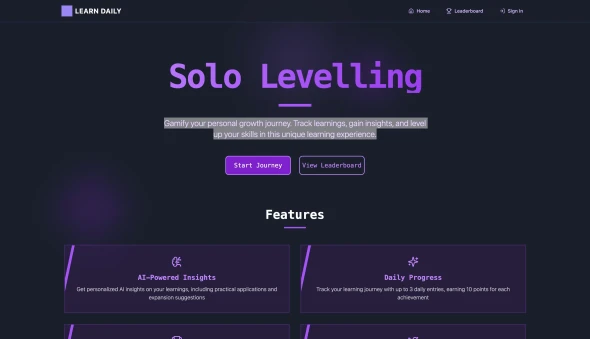 Solo Levelling 화면