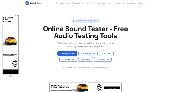 Sound-Tester 화면