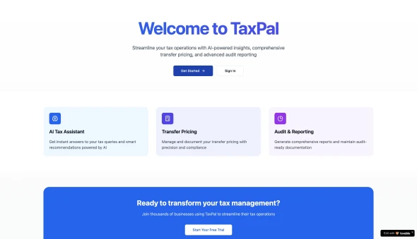 TaxPal 화면