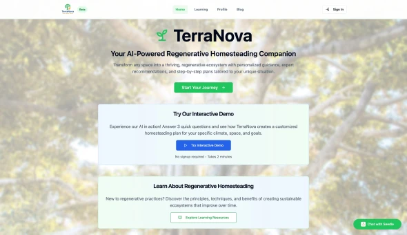 Terra Nova 화면