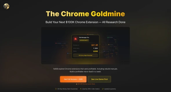 The Chrome Goldmine 화면