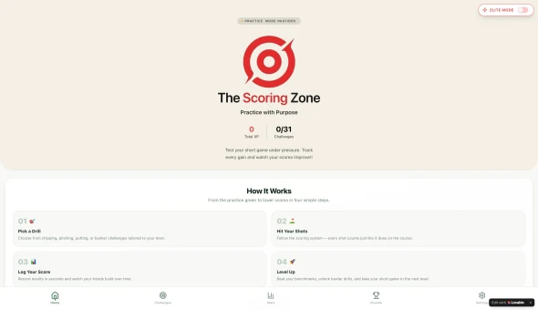 the Scoring Zone 화면