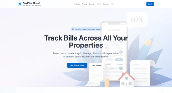 Track Your Bills 화면
