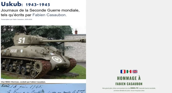 USKUB Diaries: Memories from my grandpa in WWII 화면