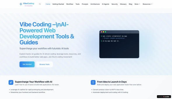 Vibe coding knowledgebase 화면