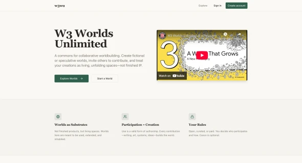 W3 Worlds Unlimited - W3WU.com 화면