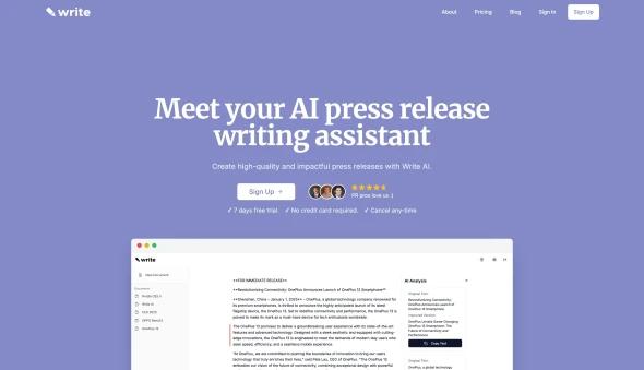 Write AI 화면